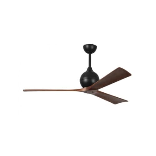 Matthews Fan 60-in 31W Irene Ceiling Fan, DC, 6-Speed, 3-Walnut Blades, Black