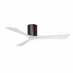 Matthews Fan 52-in 32W Irene Ceiling Fan, DC, 6-Speed, 3-White Blades, Brushed Bronze