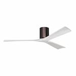 Matthews Fan 60-in 32W Irene Ceiling Fan, DC, 6-Speed, 3-White Blades, Brushed Bronze