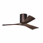 Matthews Fan 42-in 17W Irene Ceiling Fan, DC, 6-Speed, 3-Walnut Blades, Brushed Bronze