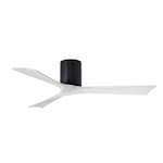 Matthews Fan 52-in 32W Irene Ceiling Fan, DC, 6-Speed, 3-White Blades, Black