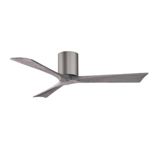 Matthews Fan 52-in 32W Irene-3H Flush Mount Ceiling Fan, Barn Wood Blades, Pewter