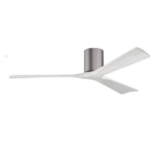 Matthews Fan 60-in 32W Irene-3H Flush Mount Ceiling Fan, White Blades, Pewter