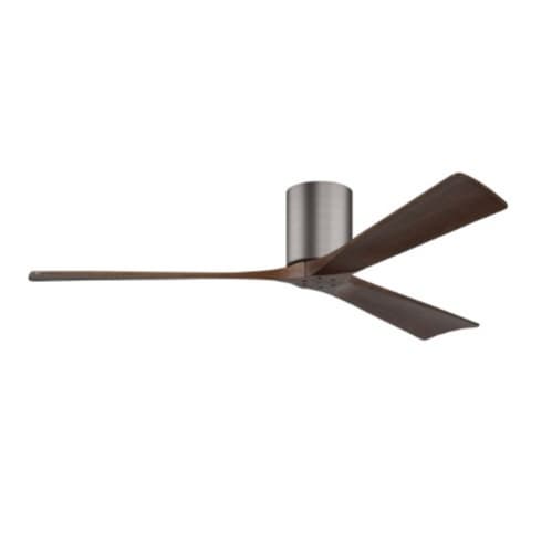 Matthews Fan 60-in 32W Irene-3H Flush Mount Ceiling Fan, Walnut Blades, Pewter