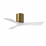 Matthews Fan 42-in 17W Irene Ceiling Fan, DC, 6-Speed, 3-White Blades, Brass