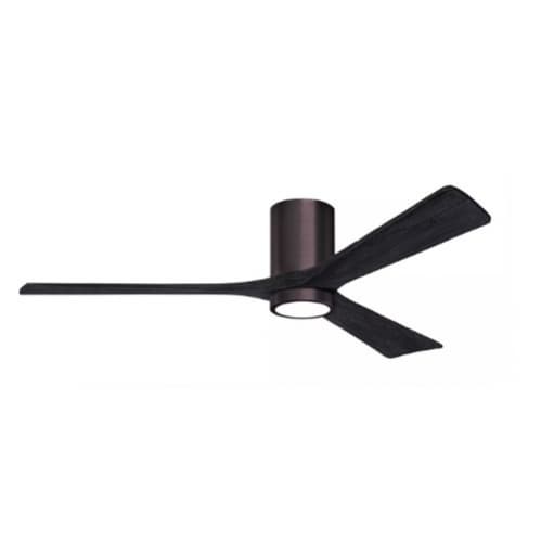 Matthews Fan 60-in 30W Irene-3H Ceiling Fan w/ Light Kit, Black Blades, Bronze