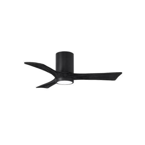 Matthews Fan 42-in 17W Irene LK Ceiling Fan w/ LED Light Kit, DC, 6-Speed, 3-Black Blades, Black