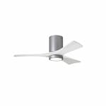 Matthews Fan 42-in 17W Irene LK Ceiling Fan w/ LED Light Kit, DC, 6-Speed, 3-White Blades, Nickel