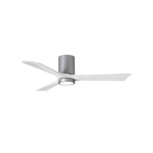 Matthews Fan 52-in 32W Irene LK Ceiling Fan w/ LED Light Kit, DC, 6-Speed, 3-White Blades, Nickel