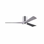 Matthews Fan 52-in 32W Irene-3HLK Ceiling Fan w/Light, DC, 6-Speed, 3-Barn Wood Blade, Polished Chrome