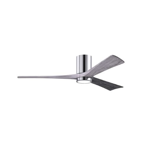 Matthews Fan 52-in 32W Irene-3HLK Ceiling Fan w/Light, DC, 6-Speed, 3-Barn Wood Blade, Polished Chrome