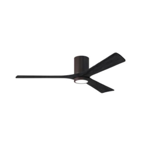 Matthews Fan 60-in 30W Irene LK Ceiling Fan w/ LED Light Kit, DC, 6-Speed, 3-Black Blades, Bronze