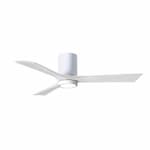 Matthews Fan 52-in 32W Irene LK Ceiling Fan w/ LED Light Kit, DC, 6-Speed, 3-White Blades, White