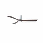 Matthews Fan 42-in 17W Irene-3HLK Ceiling Fan w/Light, DC, 6-Speed, 3-Walnut Blades, Gloss White