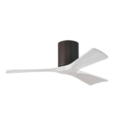 Matthews Fan 42-in 17W Irene Ceiling Fan, DC, 6-Speed, 3-White Blades, Bronze