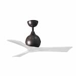 Matthews Fan 42-in 17W Irene Ceiling Fan, DC, 6-Speed, 3-White Blades, Bronze