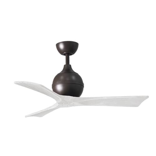 Matthews Fan 42-in 17W Irene Ceiling Fan, DC, 6-Speed, 3-White Blades, Bronze