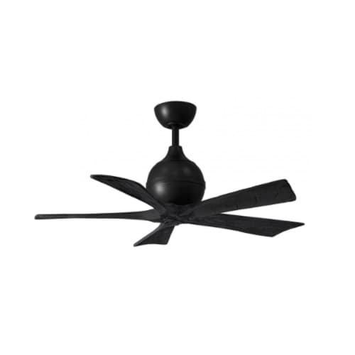 Matthews Fan 42-in 25W Irene Ceiling Fan, DC, 6-Speed, 5-Black Blades, Black