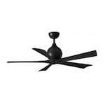 Matthews Fan 52-in 32W Irene Ceiling Fan, DC, 6-Speed, 5-Black Blades, Black