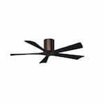 Matthews Fan 52-in 31W Irene Ceiling Fan, DC, 6-Speed, 5-Black Blades, Brushed Bronze