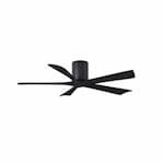 Matthews Fan 52-in 31W Irene Ceiling Fan, DC, 6-Speed, 5-Black Blades, Black