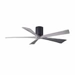 Matthews Fan 52-in 31W Irene-5H Ceiling Fan w/Remote, DC, 6-Speed, 5-Barn Wood Blades, Matte Black