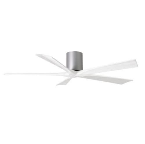 Matthews Fan 60-in 31W Irene Ceiling Fan, DC, 6-Speed, 5-White Blades, Nickel