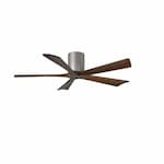 Matthews Fan 60-in 31W Irene-5H Ceiling Fan w/Remote, DC, 6-Speed, 5-Walnut Blades, Brushed Nickel