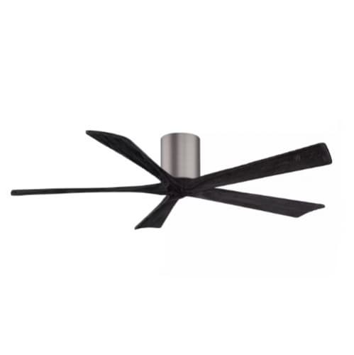 Matthews Fan 60-in 32W Irene-5H Flush Mount Ceiling Fan, Black Blades, Pewter