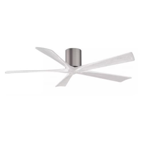 Matthews Fan 60-in 32W Irene-5H Flush Mount Ceiling Fan, White Blades, Pewter