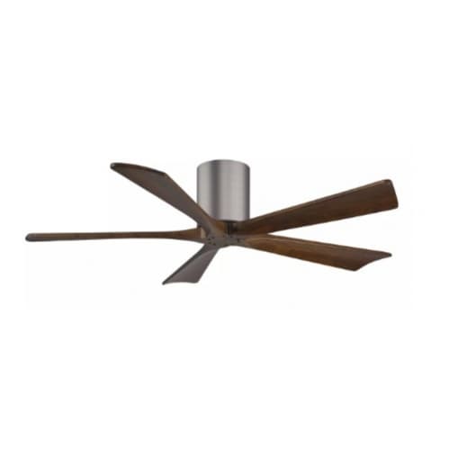 Matthews Fan 52-in 32W Irene-5H Flush Mount Ceiling Fan, Walnut Blades, Pewter