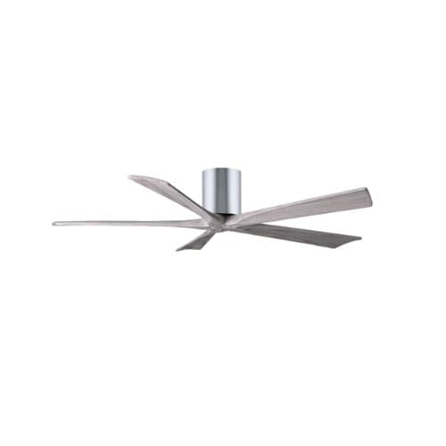 Matthews Fan 60-in 31W Irene-5H Ceiling Fan w/Remote, DC, 6-Speed, 5-Barn Wood Blades, Polished Chrome