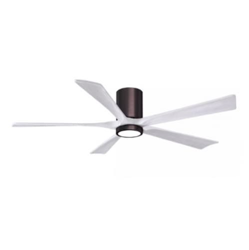 Matthews Fan 60-in 30W Irene-5H Ceiling Fan w/ Light Kit, White Blades, Bronze