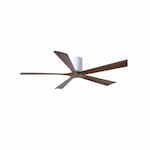 Matthews Fan 52-in 31W Irene-5H Ceiling Fan w/Remote, DC, 6-Speed, 5-Walnut Blades, Gloss White