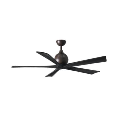 Matthews Fan 60-in 31W Irene Ceiling Fan, DC, 6-Speed, 5-Black Blades, Bronze