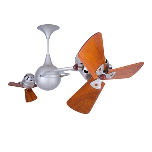 Matthews Fan 62-in 91W Italo Ventania Ceiling Fan, AC, 3-Speed, 6-Wood Blades, Damp, Brushed Nickel