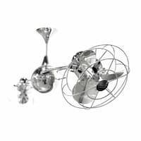 60-in 94W Italo Ventania Ceiling Fan, AC, 3-Speed, 6-Metal Blades, Polished Chrome