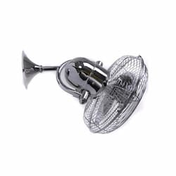 Matthews Fan 13-in 47W Kaye Wall Fan, AC, 3-Speed, 3-Blades, Polished Chrome