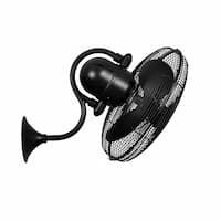 16-in 28W Laura Oscillating Wall Fan, DC, 3-Speed, Black