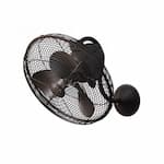 Matthews Fan 16-in 28W Laura Wall Fan, DC, 3-Speed, 3-Blades, Textured Bronze