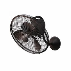 16-in 28W Laura Wall Fan, DC, 3-Speed, 3-Blades, Textured Bronze