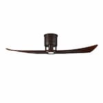 Matthews Fan 52-in 29W Lindsay Ceiling Fan w/Light, DC, 6-Speed, 2-Walnut Blades, Textured Bronze