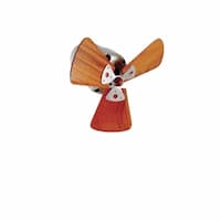 13-in Mahogany Fan Head, 3-Wood Blades, Bronze