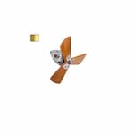 Matthews Fan 16-in Gerbar Fan Blade Set, 3-Wood Blades, Brushed Brass (Motor Not Included)