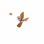 Matthews Fan 16-in Gerbar Fan Blade Set, 3-Wood Blades, Polished Copper (Motor Not Included)