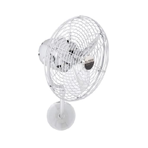 Matthews Fan 13-in 49W Michelle Parede Wall Fan, AC, 3-Speed, 3-Metal Blades, Polished Chrome