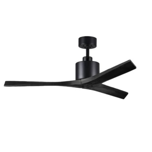 Matthews Fan 52-in 31W Mollywood Ceiling Fan, DC, 6-Speed, 3-Black Blades, Black