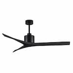 Matthews Fan 60-in 34W Mollywood Ceiling Fan, DC, 6-Speed, 3-Black Blades, Black