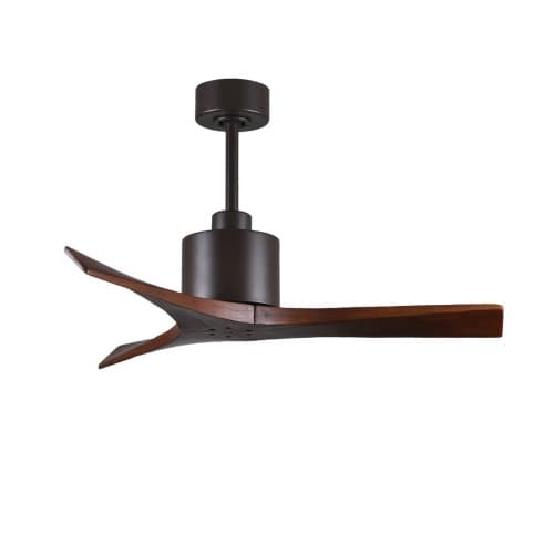 Matthews Fan 42-in 31W Mollywood Ceiling Fan, DC, 6-Speed, 3-Walnut Blades, Textured Bronze