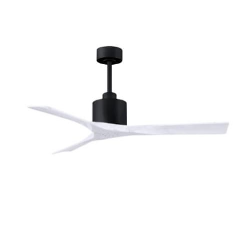 Matthews Fan 52-in 32W Nan Ceiling Fan, Matte White Blades, Matte Black